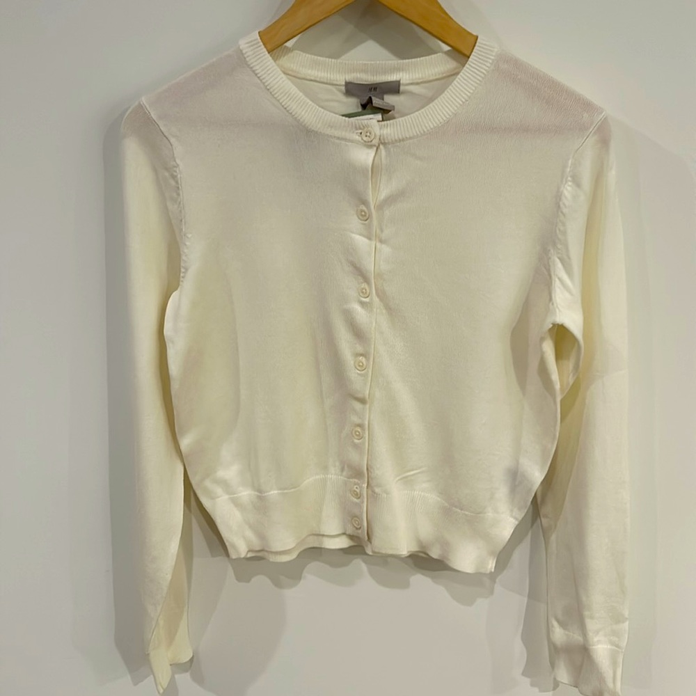 Women's H&M size small off white cardigan